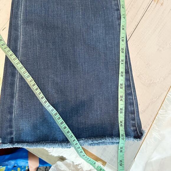 NYDJ Ava Daring Ankle Flare Fray Hem Jeans  Size 16 Foundry - Picture 14 of 15